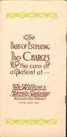 The Basis of Estimating the Charges for the Care of A Patient at The Willows Maternity Sanitarium