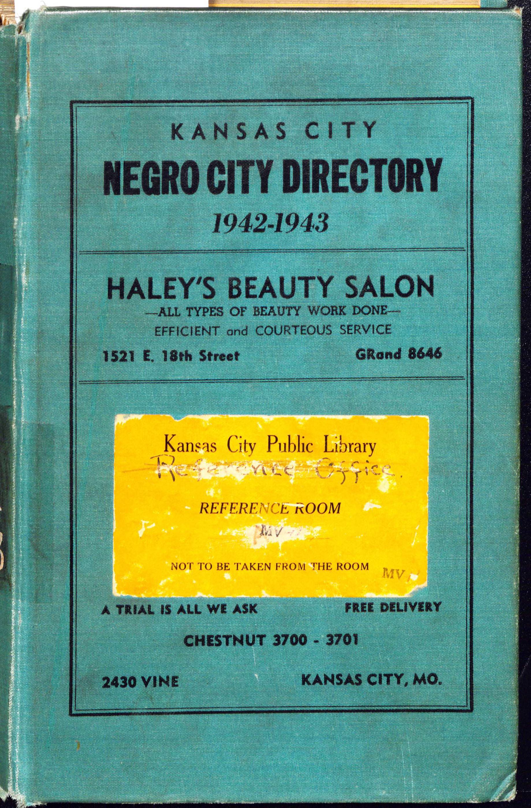 Kansas City Negro City Directory