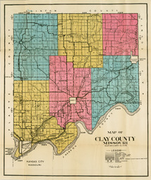 Map of Clay County Missouri