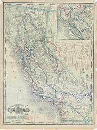 Railroad and County Map of California