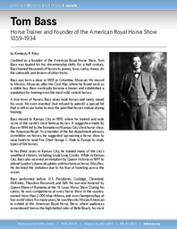 Biography of Tom Bass (1859-1934), Horse Trainer and Founder of the American Royal Horse Show