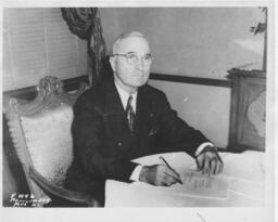 President Harry S. Truman Signing Bill