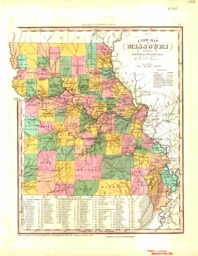 A New Map of Missouri with Its Roads and Distances