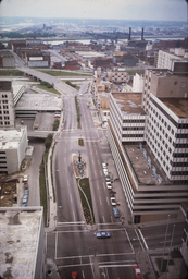 North from Ten Main Building