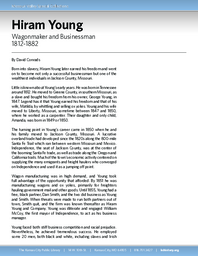 Biography of Hiram Young (1812-1882), Wagonmaker and Businessman