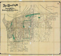 Map of Kansas City Showing Proposed System of Boulevards and Park Reservations