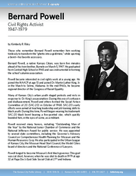 Biography of Bernard Powell (1947-1979), Civil Rights Activist