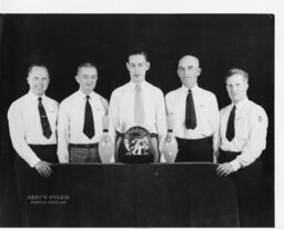 Bowling Team with Trophy