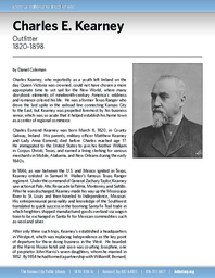 Biography of Charles E. Kearney (1820-1898),  Outfitter