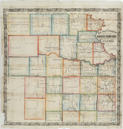 MacLean & Lawrence's Sectional Map of Kansas Territory Compiled from the U.S. Surveys by C.P. Wiggin 