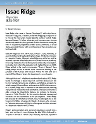 Biography of Isaac Ridge (1825-1907), Physician