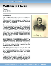 Biography of William B. Clarke (1848-1905), Banker