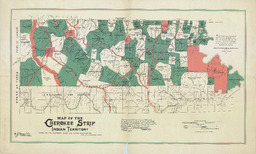 Map of the Cherokee Strip Indian Territory