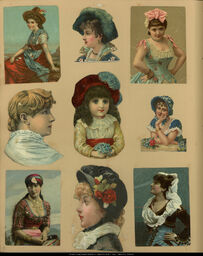 Advertising Card Scrapbook Page 28 with Women