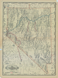 Railroad and County Map of Nevada