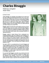 Biography of Charles Binaggio (1909-1950), Political Boss and Gangster