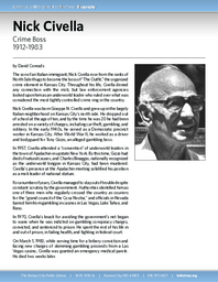 Biography of Nick Civella (1912-1983), Crime Boss