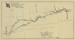 Map of The Old Santa Fé Trail from Old Franklin, MO to Santa Fé, N M