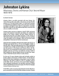 Biography of Johnston Lykins (1800-1876), Missionary, Doctor, and Kansas City's Second Mayor