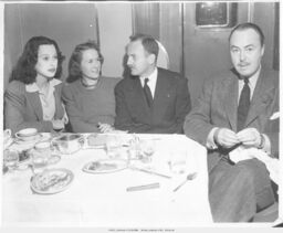 Heddy Lamarr, Gene Markey, and Mr. and Mrs. Darryl Zannuck