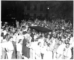 Murder Scene, Crowd Surrounding an Automobile