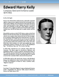 Biography of Edward Harry Kelly  (1879-1955),  Composer, Band and Orchestra Leader