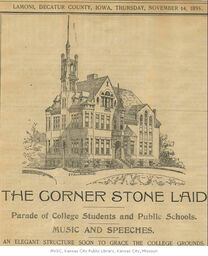 Graceland College, Corner Stone Laid