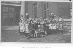 Group Photo in front of the E. F. Swinney School/Branch Library