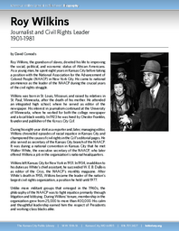 Biography of Roy Wilkins (1901-1981), Journalist and Civil Rights Leader