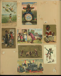 Advertising Card Scrapbook Page 32 with African American Stereotypes