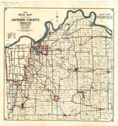 1933 Road Map of Jackson County, Missouri