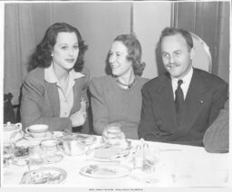 Heddy Lamarr with Mr. and Mrs. Darryl Zannuck