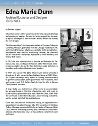 Biography of Edna Marie Dunn (1893-1983), Fashion Illustrator and Designer