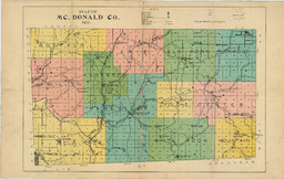 Map of McDonald CO. MO.