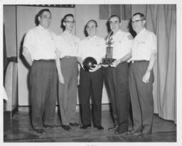 Bowling Team with Trophy