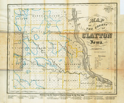 Map of the County of Clayton, Iowa