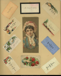 Advertising Card Scrapbook Page 17 with Calling Cards