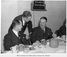 Three Men at Banquet Table