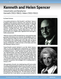 Biography of Kenneth and Helen Spencer (1902-1982),  Industrialist and Benefactor