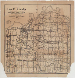 1924 Road Map of Jackson County, MO.