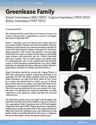 Biography of the Greenlease Family--Robert Greenlease (1882-1969); Virginia Greenlease (1909-2001); and Bobby Greenlease (1947-1953)