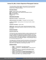 P30 Kansas City (Mo.) Aviation Department Photograph Collection Finding Aid