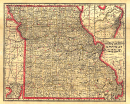 New Railroad and Township Map of Missouri