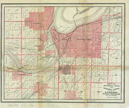 Map of Kansas City and Suburban Towns