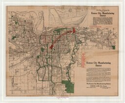 1914 Map of Kansas City, Showing the Kansas City Manufacturing District