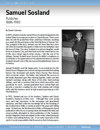 Biography of Samuel Sosland (1886-1983), Publisher