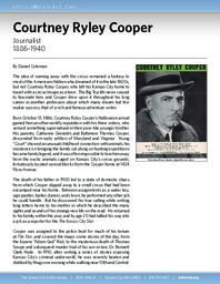 Biography of Courtney Ryley Cooper (1886-1940), Journalist