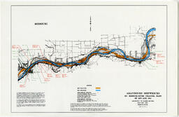 ABANDONED SHIPWRECKS ON MISSOURI RIVER CHANNEL MAPS OF 1879 AND 1954 - LEXINGTON TO BAKERS, MILE 323.0-289.0