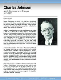 Biography of Charles Johnson (1875-1950), Music Composer and Arranger