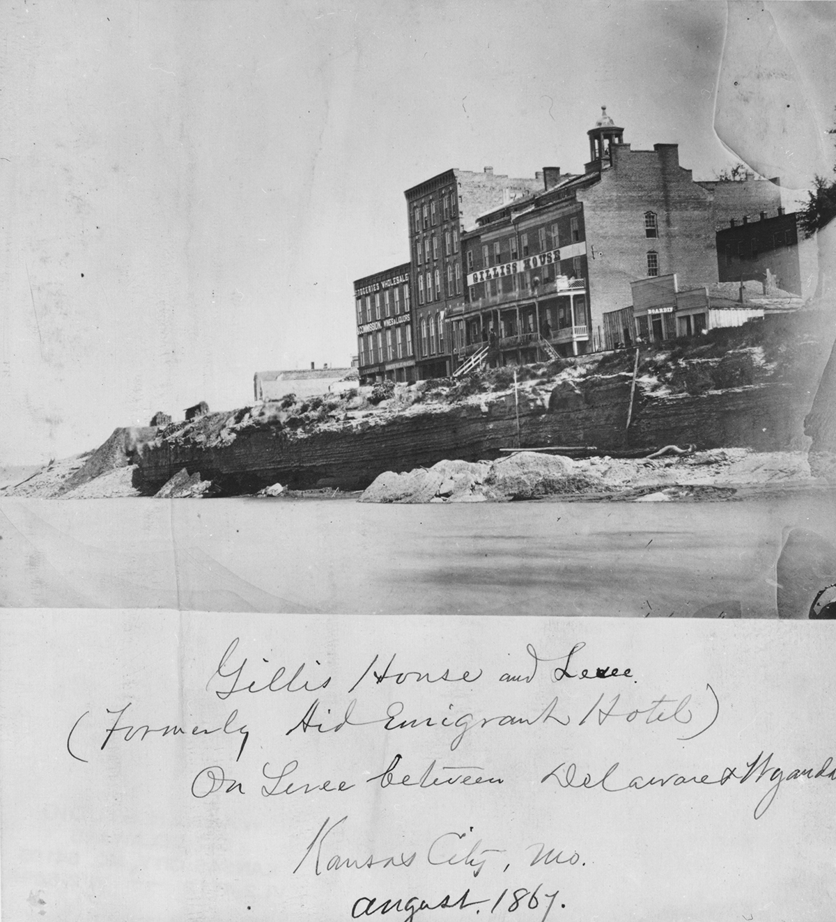 View of the Gillis House Hotel and Limestone Ledge that was known as Westport Landing.